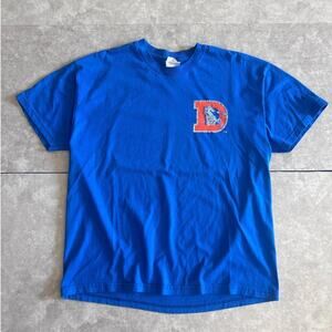 90s Vintage Denver Broncos Minimal Blue T Shirt Size L